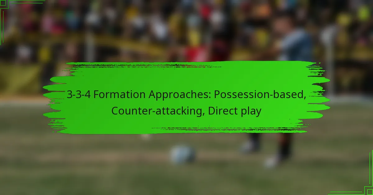 3-3-4 Formation Approaches: Possession-based, Counter-attacking, Direct play