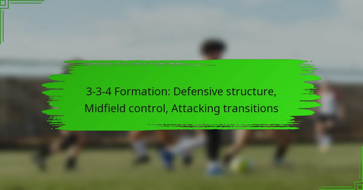 3-3-4 Formation: Defensive structure, Midfield control, Attacking transitions