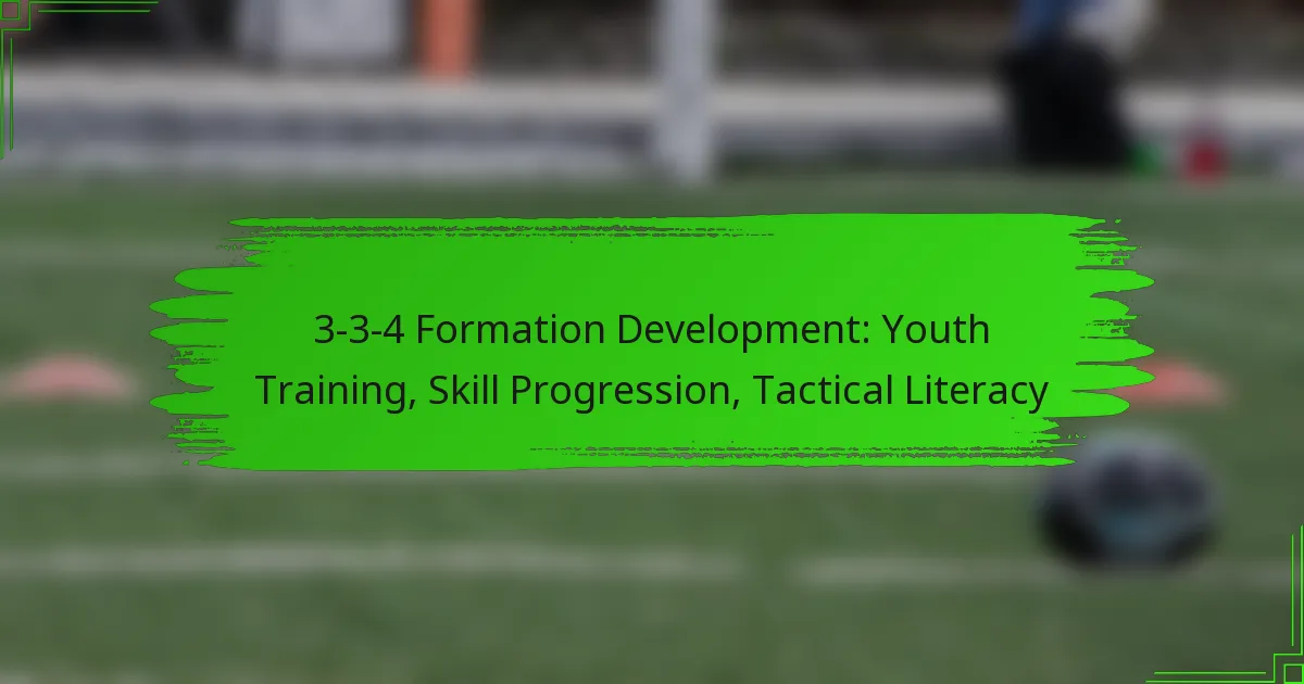 3-3-4 Formation Development: Youth Training, Skill Progression, Tactical Literacy