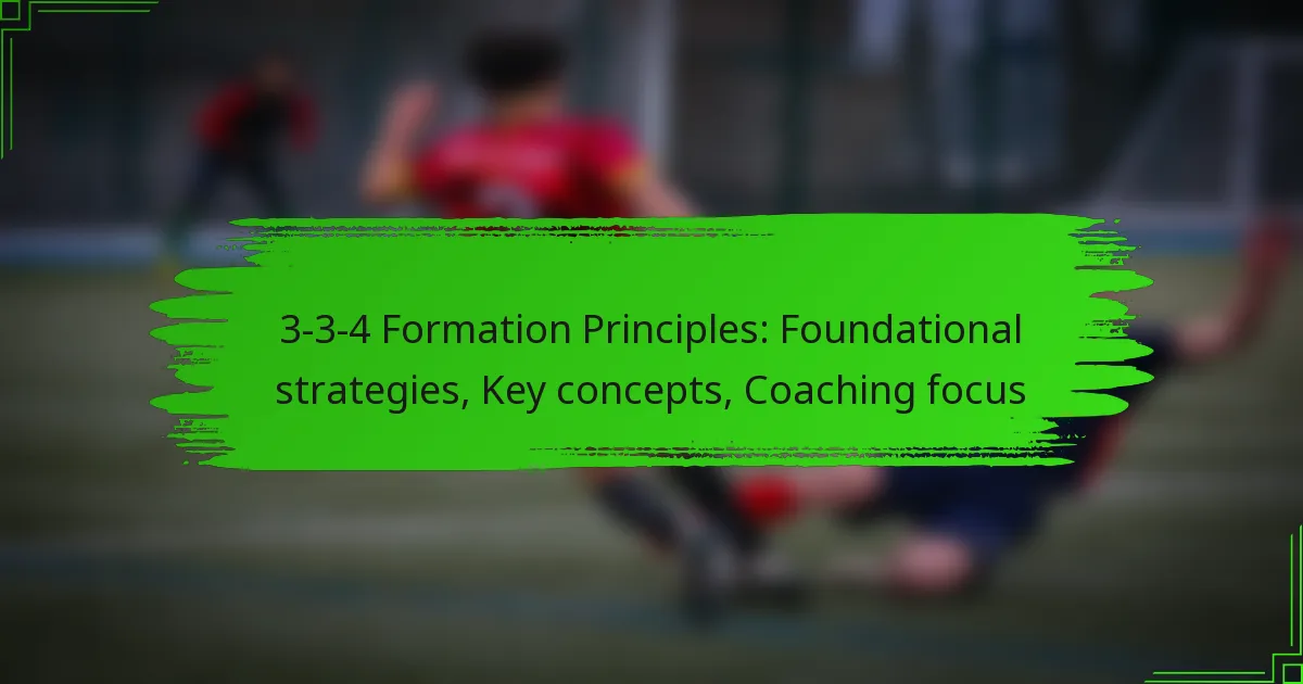 3-3-4 Formation Principles: Foundational strategies, Key concepts, Coaching focus