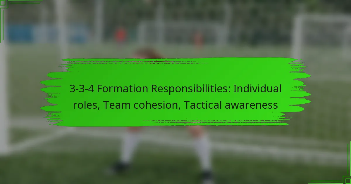 3-3-4 Formation Responsibilities: Individual roles, Team cohesion, Tactical awareness