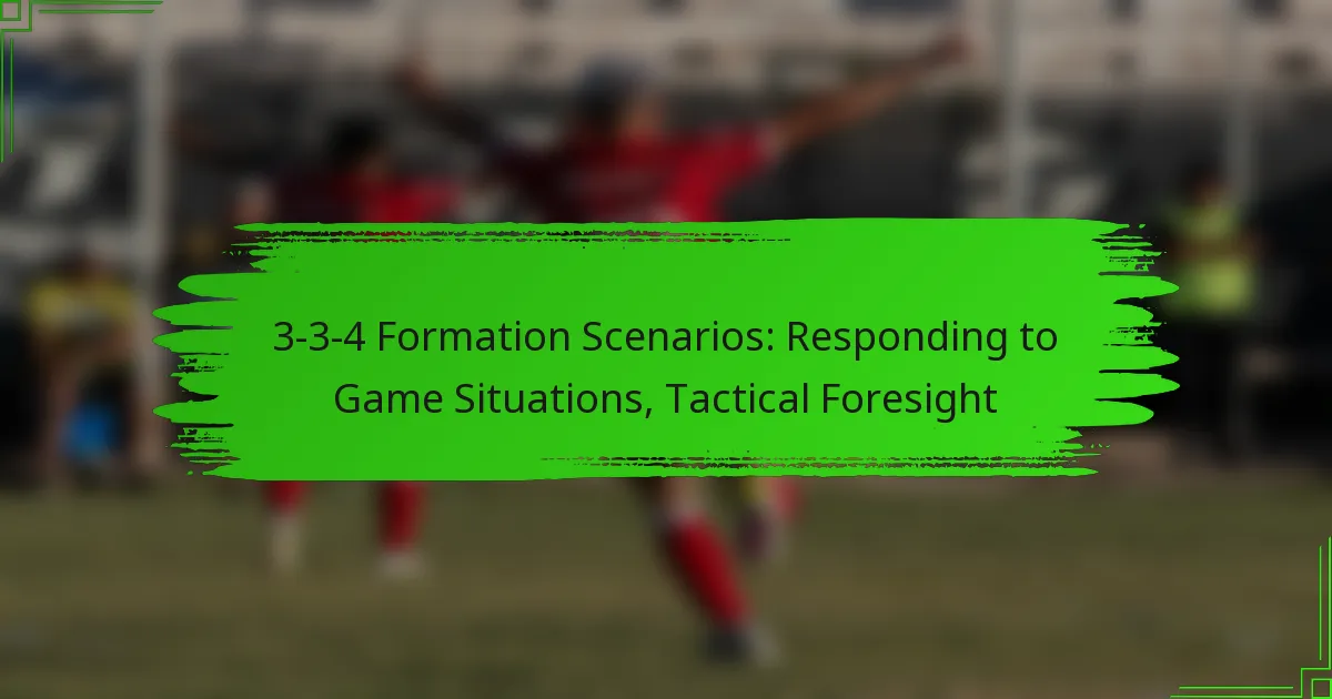 3-3-4 Formation Scenarios: Responding to Game Situations, Tactical Foresight