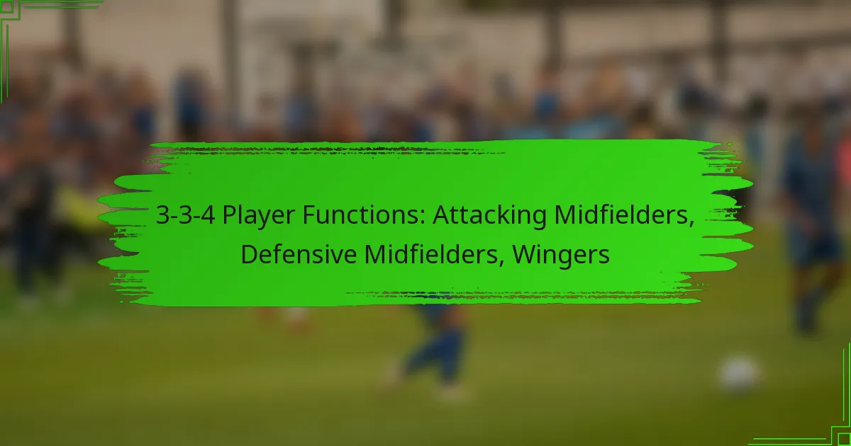 3-3-4 Player Functions: Attacking Midfielders, Defensive Midfielders, Wingers