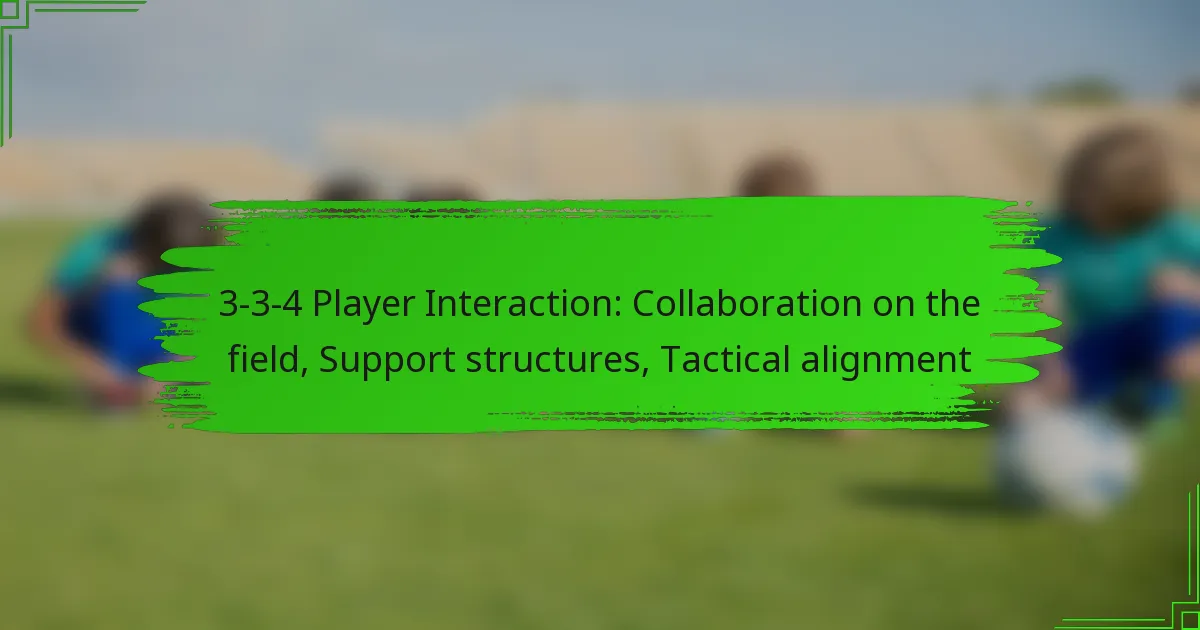 3-3-4 Player Interaction: Collaboration on the field, Support structures, Tactical alignment
