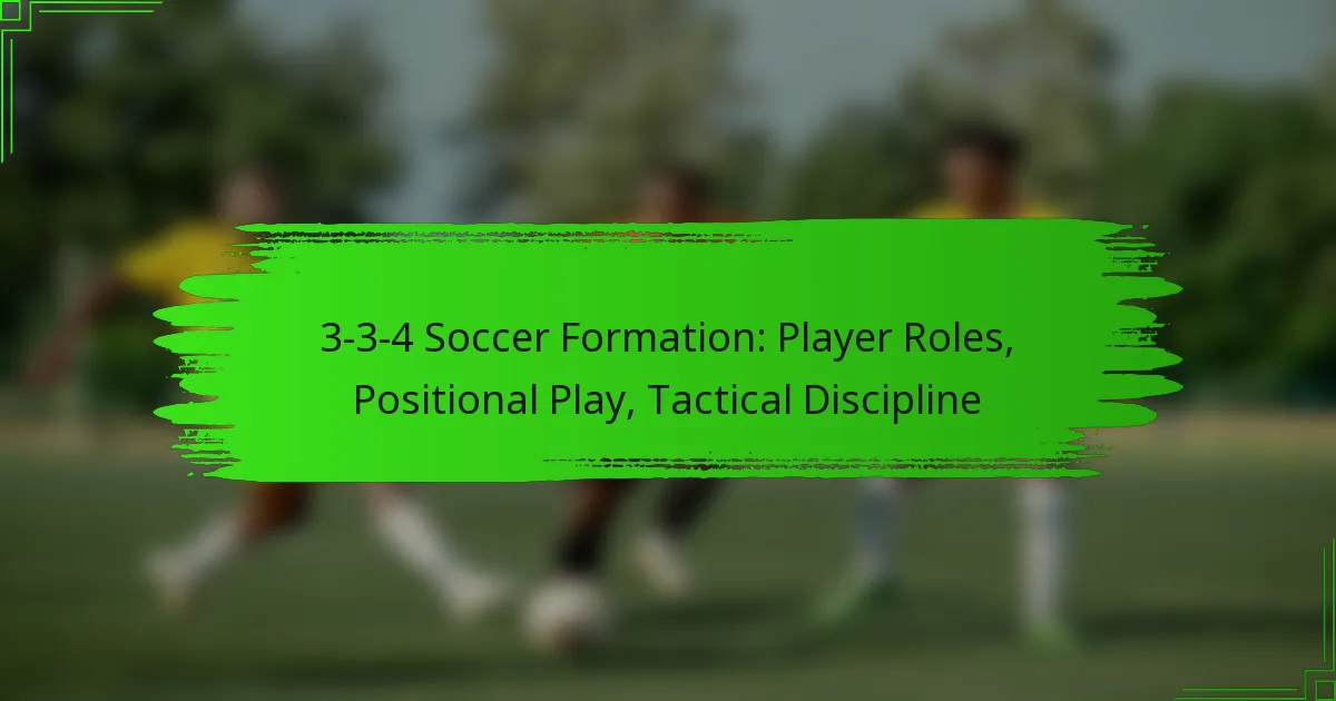 3-3-4 Soccer Formation: Player Roles, Positional Play, Tactical Discipline