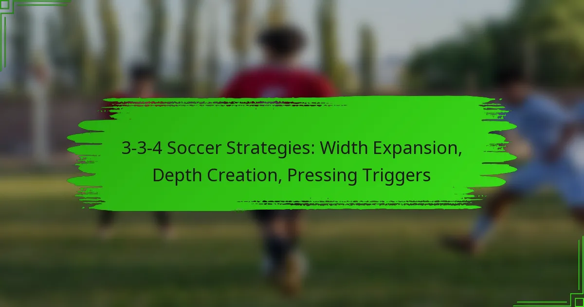 3-3-4 Soccer Strategies: Width Expansion, Depth Creation, Pressing Triggers