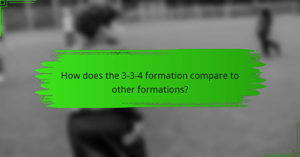 How does the 3-3-4 formation compare to other formations?