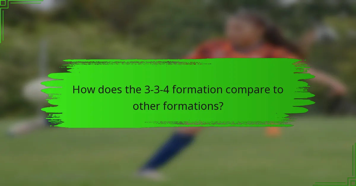 How does the 3-3-4 formation compare to other formations?
