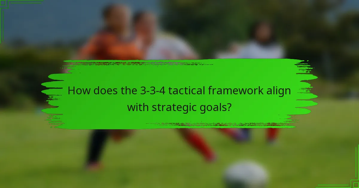 How does the 3-3-4 tactical framework align with strategic goals?